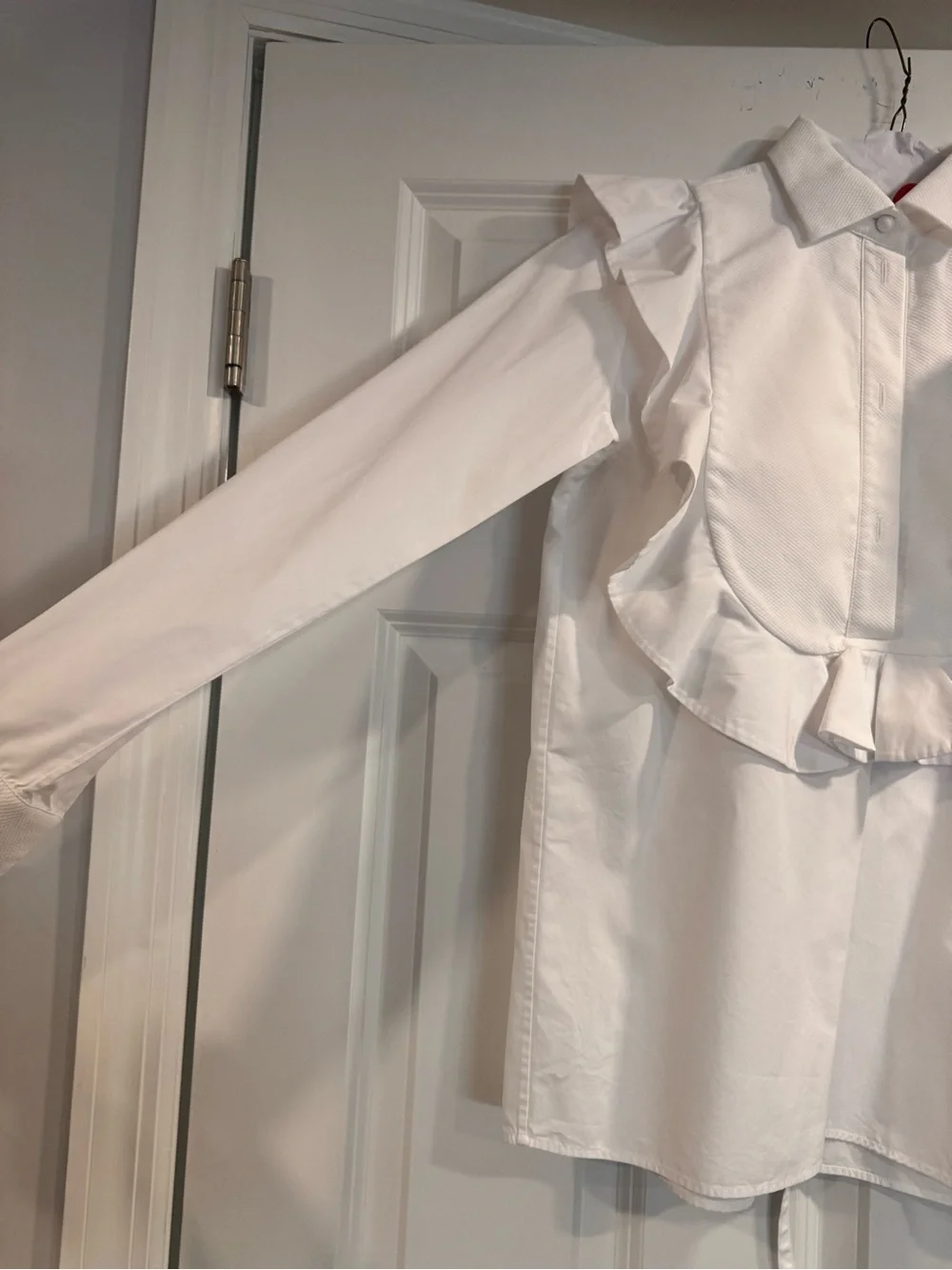 Valentino White Classic Button-Front Blouse - Picture 4 of 13